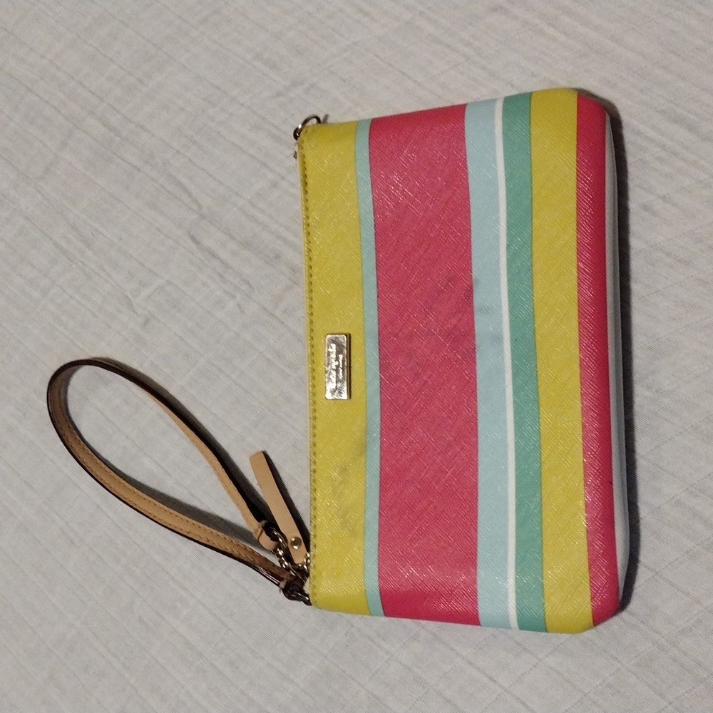 Kate Spade ♠️ Grant Street Beach Striped Wristlet